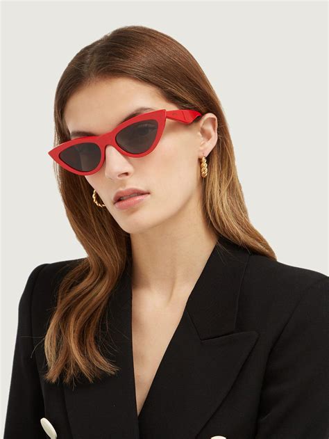 celine caty sunglasses red|Celine 56mm cat eye sunglasses.